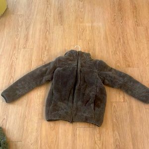 Uniqlo fleece jacket with hood
